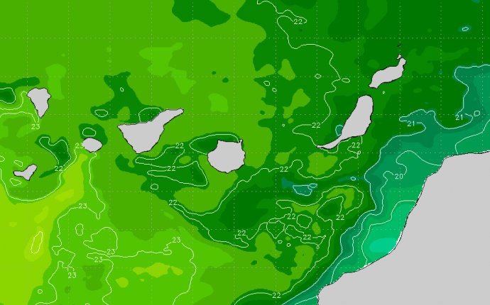 Gran Canaria Sea Surface Temperature Chart | SURFLINE.COM