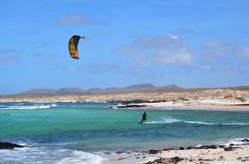 Kiteboarding, Fuerteventura, Canary Islands Kiteboarding, Fuerteventura, Canary Islands