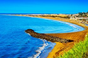 Playa del Ingles beach and Maspalomas Dunes