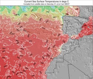 Spain (Africa) Sea Water Temperature